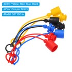 4pcs set Rubber Hydraulic Coupler Dust Cap 3 8  Iso A  Yellow red blue black