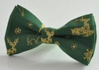 Xmas Christmas Elk Deer Green Gold Bow Tie Bowtie And Suspenders Men Boys Kids