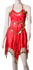 Women Belly Dance Costume Jumpsuits Belt Skirt Silver Gold Coins Exotic Fashion