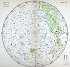 1959 Norton Star Chart Southern Hemisphere Cross South Polar Sky Telescope Map