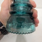 Antique Vivid Aqua Blue Hemingray No  42 Glass Insulator Made In Usa