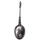 Antique Apostle Spoon Sterling Silver Gold Wash King David 1887 Queen Victorian