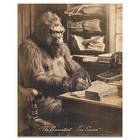 Vintage Sasquatch Bigfoot Art Print Accounting Office Wall Decor Accountant Gift