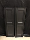 Mid America Raised Panel Vinyl Shutters 43 X12in  Wide  1 Pair  Black