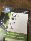 Genuine Hp 62 Xl Black   62 Tri-color Ink Combo 2 Pack 11 25 New Sealed