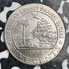 1984 Liberia 5 Cents Lot f6624 High Grade  Beautiful 