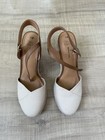 Time And Tru Women   s Canvas Espadrille Wedge Memory Foam Ankle Strap 8 5