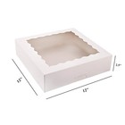 20-pack Pie Boxes 12  X 12  X 2 5   Bakery Boxes With Window  White Cookie Bo   