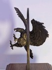 Wally Shoop 1984 Bronze Eagle Sculpture Wood Base  198 Of 1500 Nice  Excellent