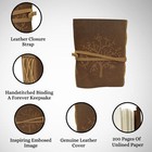 Leather Handcrafted Tree Embossed Vintage Brown Diary Daily Writing Journal