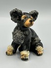 Vintage Cavalier King Charles Spaniel Ceramic Dog Spaghetti Figurine Black   Tan