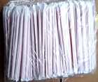 D w Fine Pack Dsgw24-300rbag 7 75  Red Giant Wrapped Drinking Straws  300ct 
