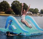 Wow Sports Inflatable 2-person Water Slide Pool Dock Heavy Duty Pvc Fun New