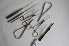 Lot Of Antique Medical Instruments  9 Various Surgical Tools  74137 