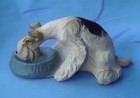 Wire Haired Fox Terrier Schnauzer Jan Allan Dog 1940s 8  Figurine Signed