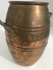 Copper Vase Brass Handles Hand-hammered 7    Tall Handmade Turkey Vintage
