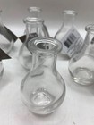 Set Of 8 Glass Bottles Clear  new  3 25  Tall
