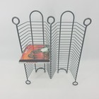 Vtg Wire Cd Tower Rack Stand Holds 40 Cds 15    Tall Y2k Media Storage Grey
