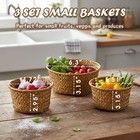 3 Set Small Seagrass Woven Storage Baskets  Natural Woven Round Basket Bin For
