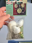 Rare  Leewards Emerald Trio Makes 3 Vtg 1973 Sequin Bead Christmas Ornament Kit