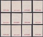 Ceylon 1857-1859 Qv Victoria Complete Impref Set Mnh Reproduction Stamp Sv