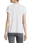 New  Michael Kors  size Large  Circle Mk Logo Cold-shoulder Top Tee Short Sleeve