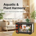 3 Gallon Fish Tank Aquarium Kit With Led Lights  Filter   Black - 3 Gallon