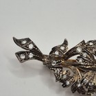 Antique Belle Epoque Sterling Silver Made In Italy Flower Spray Paste Brooch Pin
