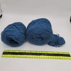 Blue Wool Blend Yarn Lot 5 8oz Partial Skeins Knitting Crochet Craft