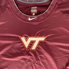 Virginia Tech Hokies Ncaa Maroon Nike Pro Combat Long Sleeve Athletic Shirt