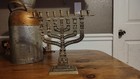Beautiful Vintage Brass Hanukkah Chanukah Menorah Made In Israel - Judaica