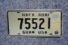 1981 Guam Usa License Plate