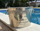 Vgt Moet   Chandon Pewter Grapevine By The Flute Ice Bucket Etain Made In France