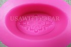 Oval Bar Flower Patterned Diy Handmade Soap Mold Silicone Molds Us Seller