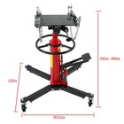 Hydraulic Transmission Jack 2-stage 1322-1660 Lbs Capacity 360   Swivel Wheel
