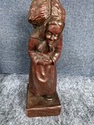 Antique Wood Hand Carved Black Forest Working Couple  1920s-1940s