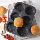 Silicone Hamburger Bun Baking Mold Nonstick Food Grade Bread Pan Bpa Free Trays