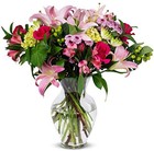  - Blissful Blossoms  glass Vase Included      Fresh Flowers For Delivery - Gift 