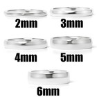 Tungsten Carbide Silver Polished Plain Wedding Band Ring 2mm 3mm 4mm 6mm 8mm