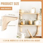 6 Pcs Traditional Wood Corbels - Unfinished Solid Brackets For Shelves   Cabinet