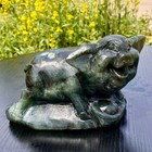 4 2lb Natural Flash Labradorite Hand Carved Pig Crystal Figurine Decor