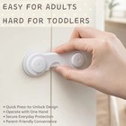 4 Pack Baby Proof Cabinet Door Locks Child Safety Latches Adhesive Drawer White