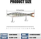4pcs Fishing Lures 8-segments Fish Bass Minnow Swimbait Tackle Hook Crank Bait