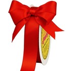 Leeqe Double Face Satin Ribbon 1 Inch X 25 Yards Polyester Red Ribbon For Gif   