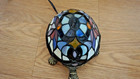 Vintage Quizel Stained Glass Tiffany Style Night Light Turtle