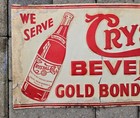 Crystal Spring s Beverage And Gold Bond Ginger Ale Soda Cola Vintage Sign