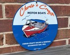 Chris Craft Boat Speedboat   Marine Gasoline Metal Sign Oil Gas