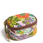 Vera Bradley Mini Zip Case Evening Garden Makeup Train Cosmetic Bag