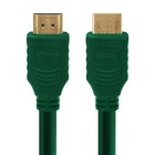 10ft Green Hdmi Cable 28awg High-speed Male Cord 4k Hdtv Ps4 Ps5 Xbox Gold Plugs