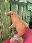 Vintage Hand Carved Wooden Dolphin